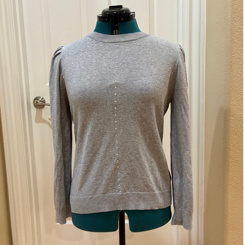 Women's Size L Belldini Gray Studded Sweater